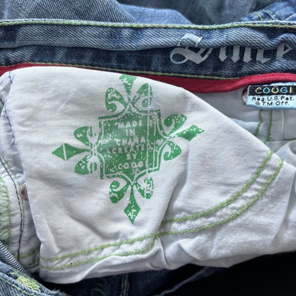 Vintage Coogi Jeans Mens 44x35 Blue Baggy Wide Leg Embroidered Skater Patched - Picture 11 of 15